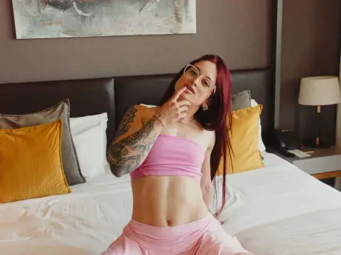 red head hard abs